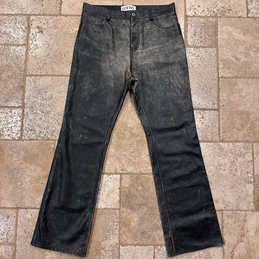 Loewe Calfskin Nappa Aged Leather Pants